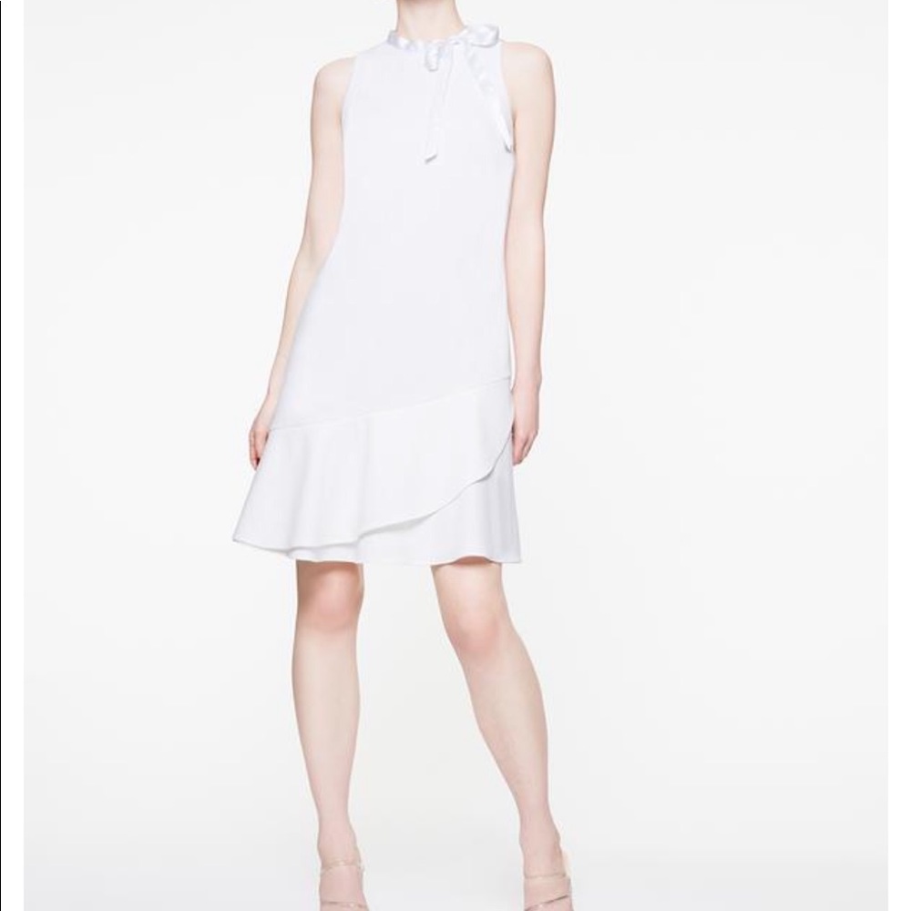 NWT Betsy Johnson Tie Neck Ruffle Dress